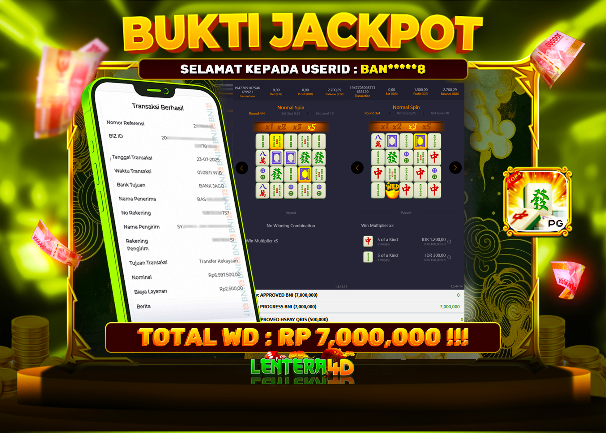 JACKPOT MAHJONG WAYS 23 JULY 2025