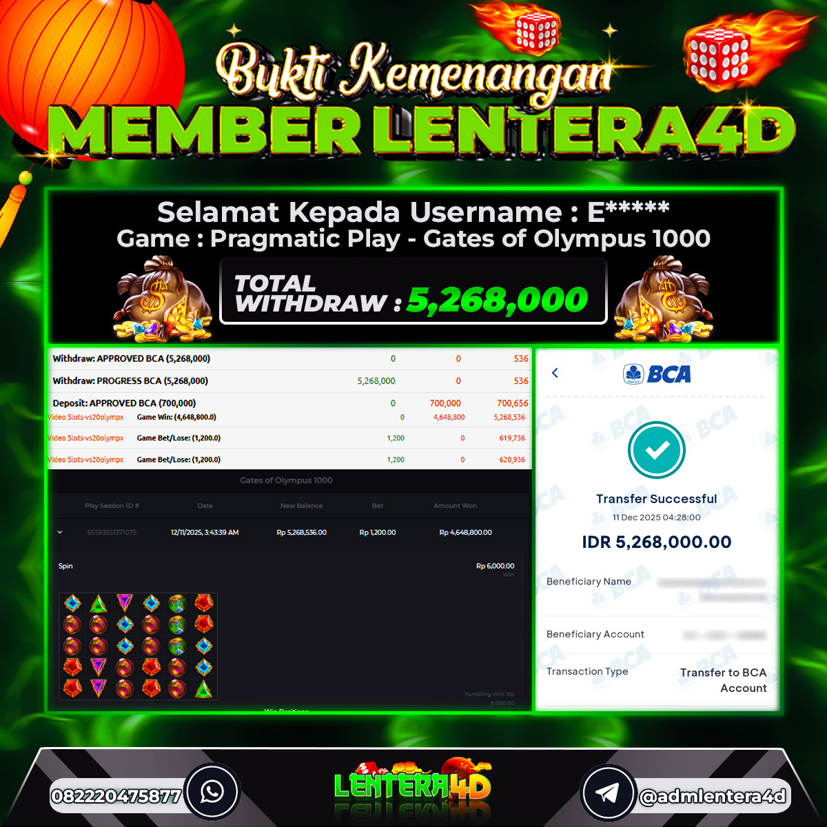 JACKPOT GATES OF OLYMPUS 1000 11 DESEMBER 2025